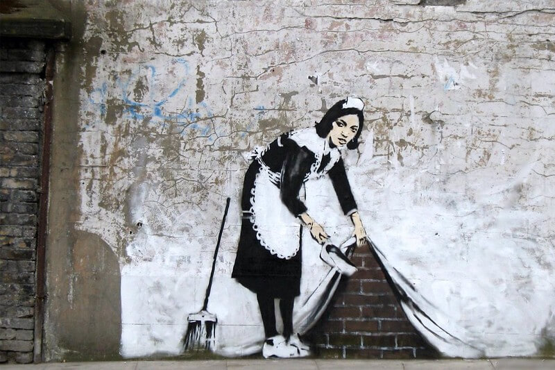 Maid Mural by Banksy